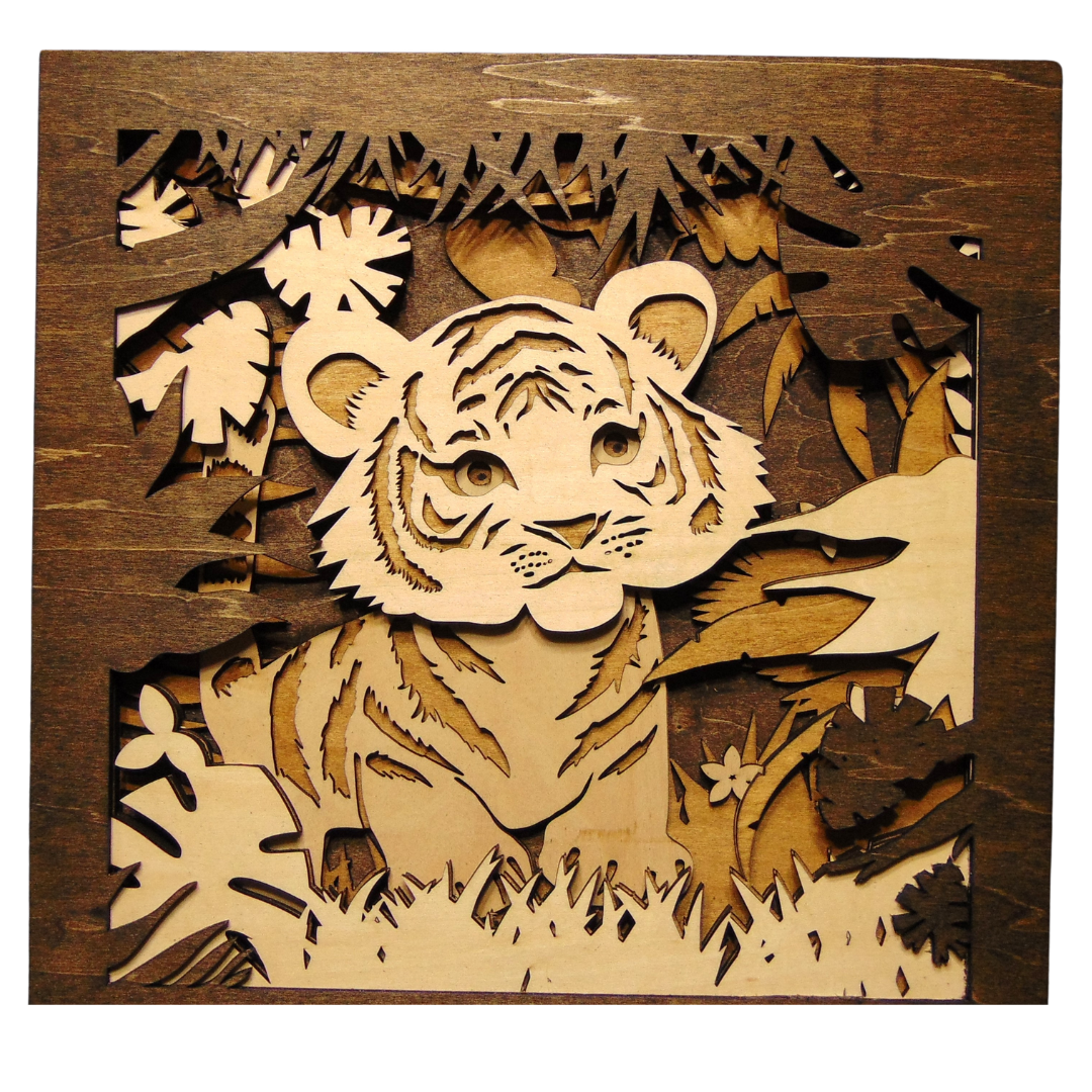 3d Tiger Wall Plaque